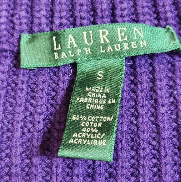 Lauren Ralph Lauren Knit Cardigan Sweater Tunic, Size Small - Picture 9 of 12